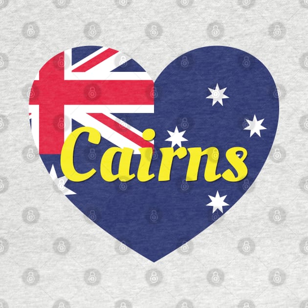 Cairns QLD Australia Australian Flag Heart by DPattonPD